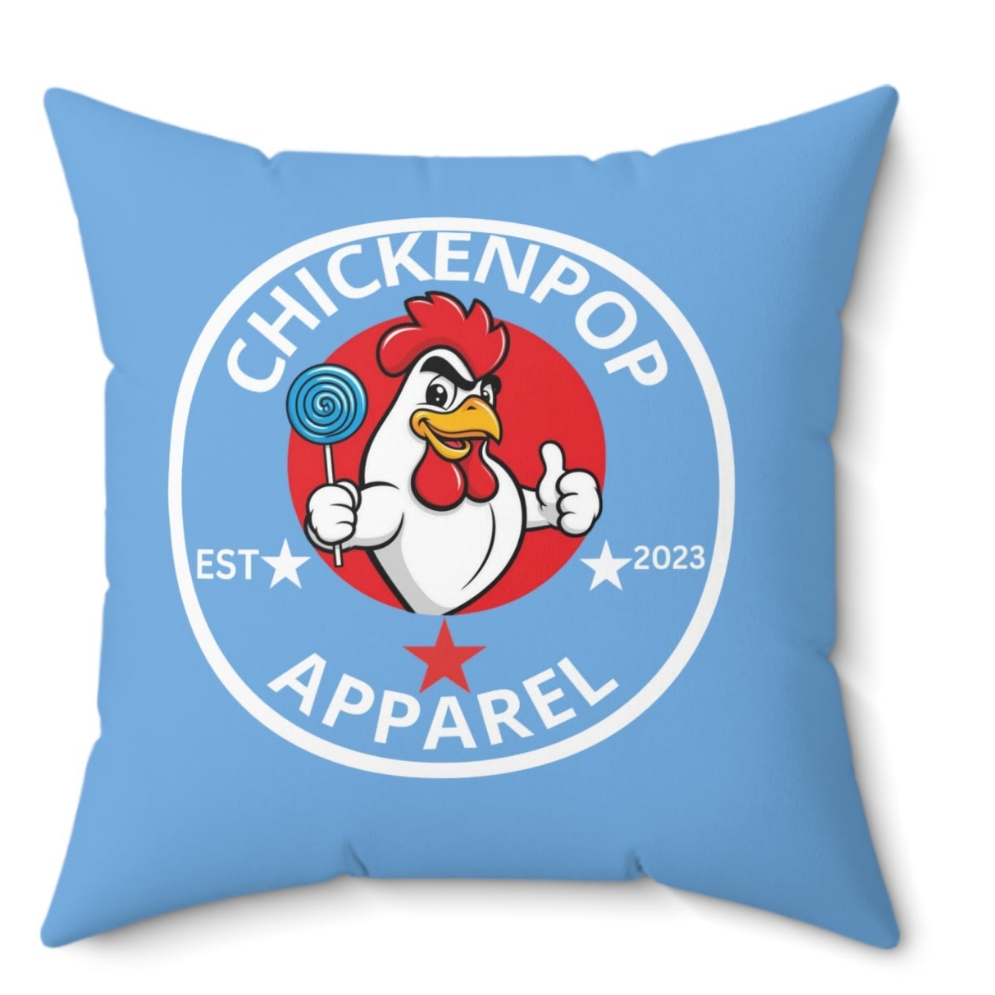 Original CPA Logo Spun Polyester Square Pillow Carolina Blue