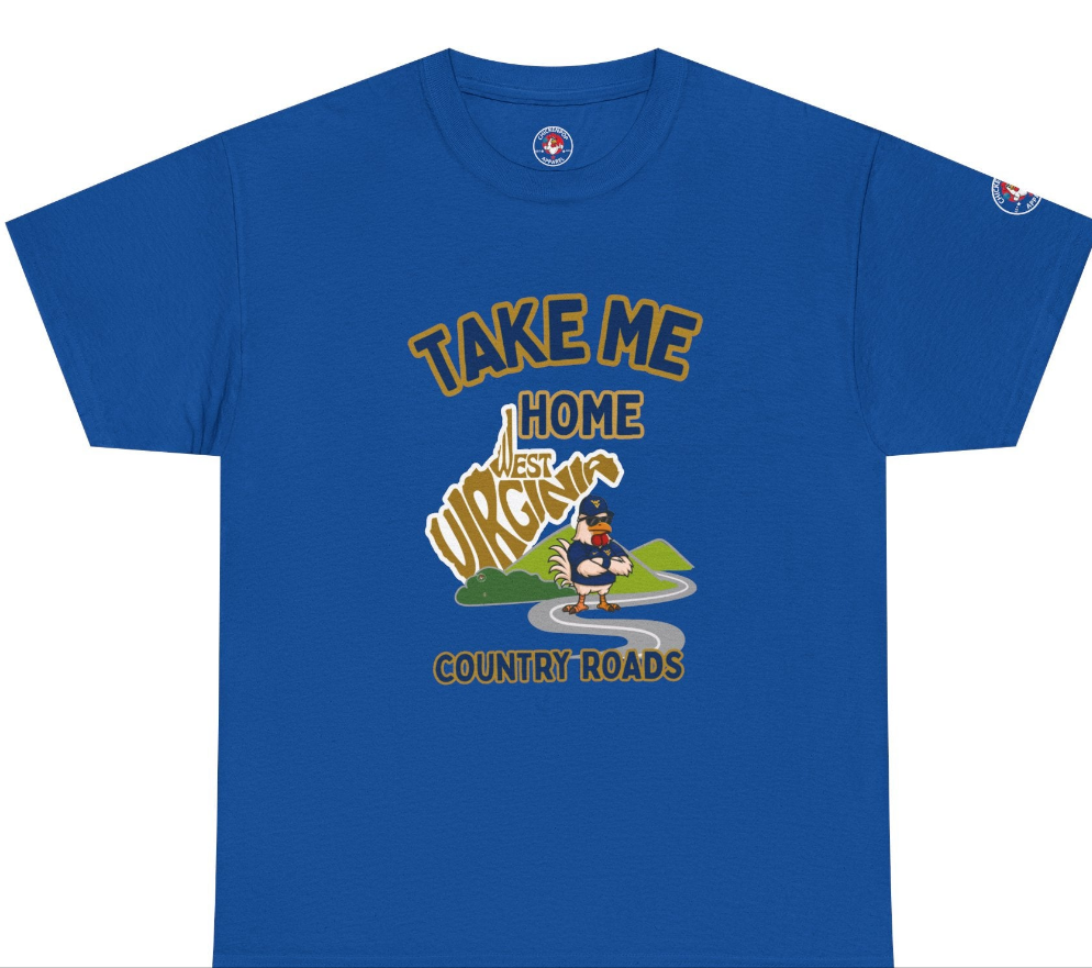 Take Me Home Country Roads WV Coop Daddy Tee – Funny West Virginia Rooster Shirt