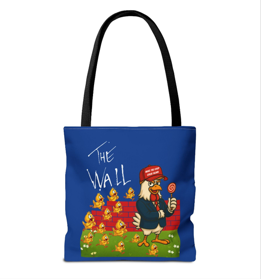 Another Chick Thru The Wall Tote Bag – Funny Political Chicken Graphic | Durable Eco-Friendly Canvas Shopper for Everyday Use