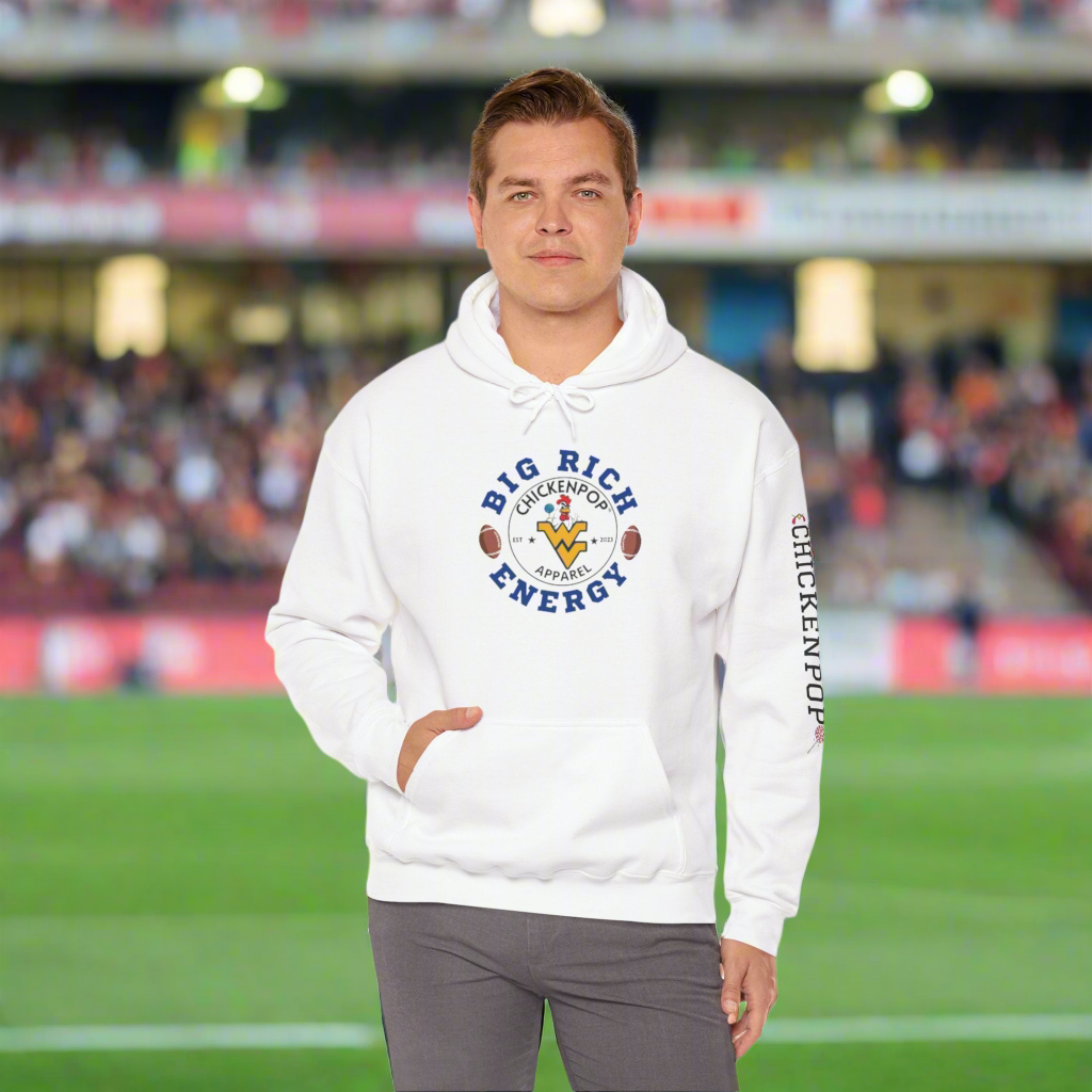 Big Rich Energy WV Logo Unisex Hoodie - ChickenPop Arm Logo Edition