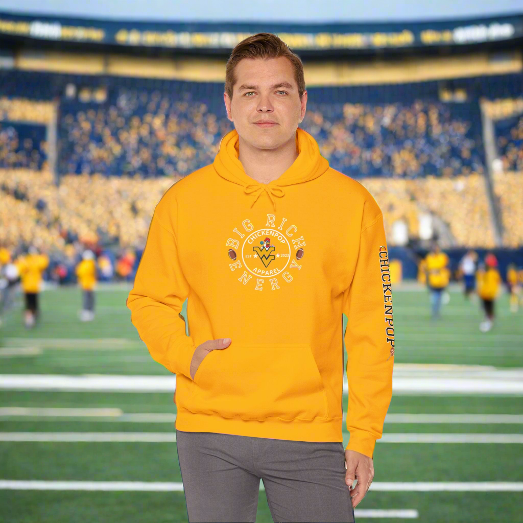 Big Rich Energy WV Logo Unisex Hoodie - ChickenPop Arm Logo Edition