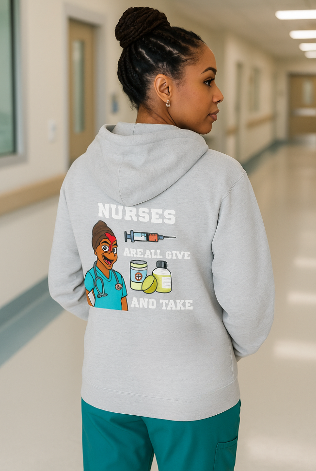 Nurses Are All Give and Take - Unisex Zip Hoodie Healthcare Workers