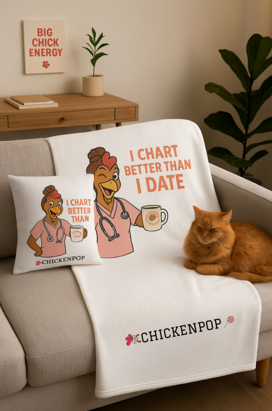 I Chart Better Than I Date Velveteen Plush Blanket - "Nurses Are All Give and Take" - Cozy Gift for Healthcare Workers