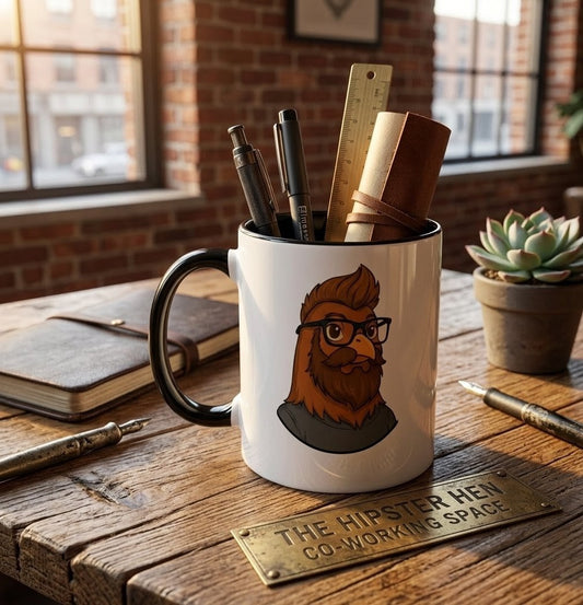 Get Clucked™ Custom Photo Chicken Mug – Personalized Cartoon Portrait Coffee Cup – Funny Gift for Couples, Friends & Pet Lovers