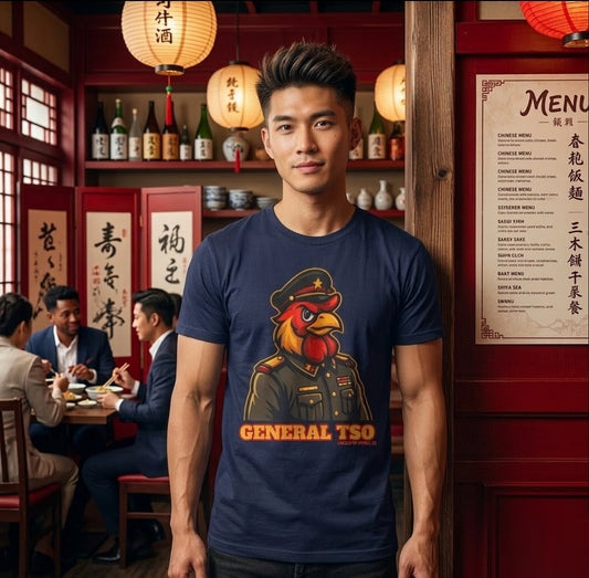 General Tso 🔥 – The Spiciest Rooster in the Coop Unisex T-Shirt Cock-A-Doodle Don - Chickenpop Apparel Company