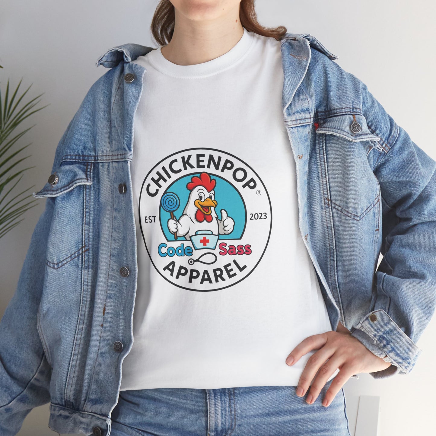 ChickenPop Apparel Code Sass Nurse's Logo Tee