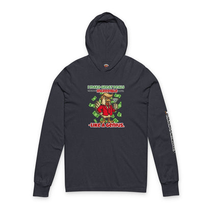 Like a Genius Hooded Long Sleeve Tee – Funny Political Rooster Hoodie Shirt | ChickenPop Apparel Co.
