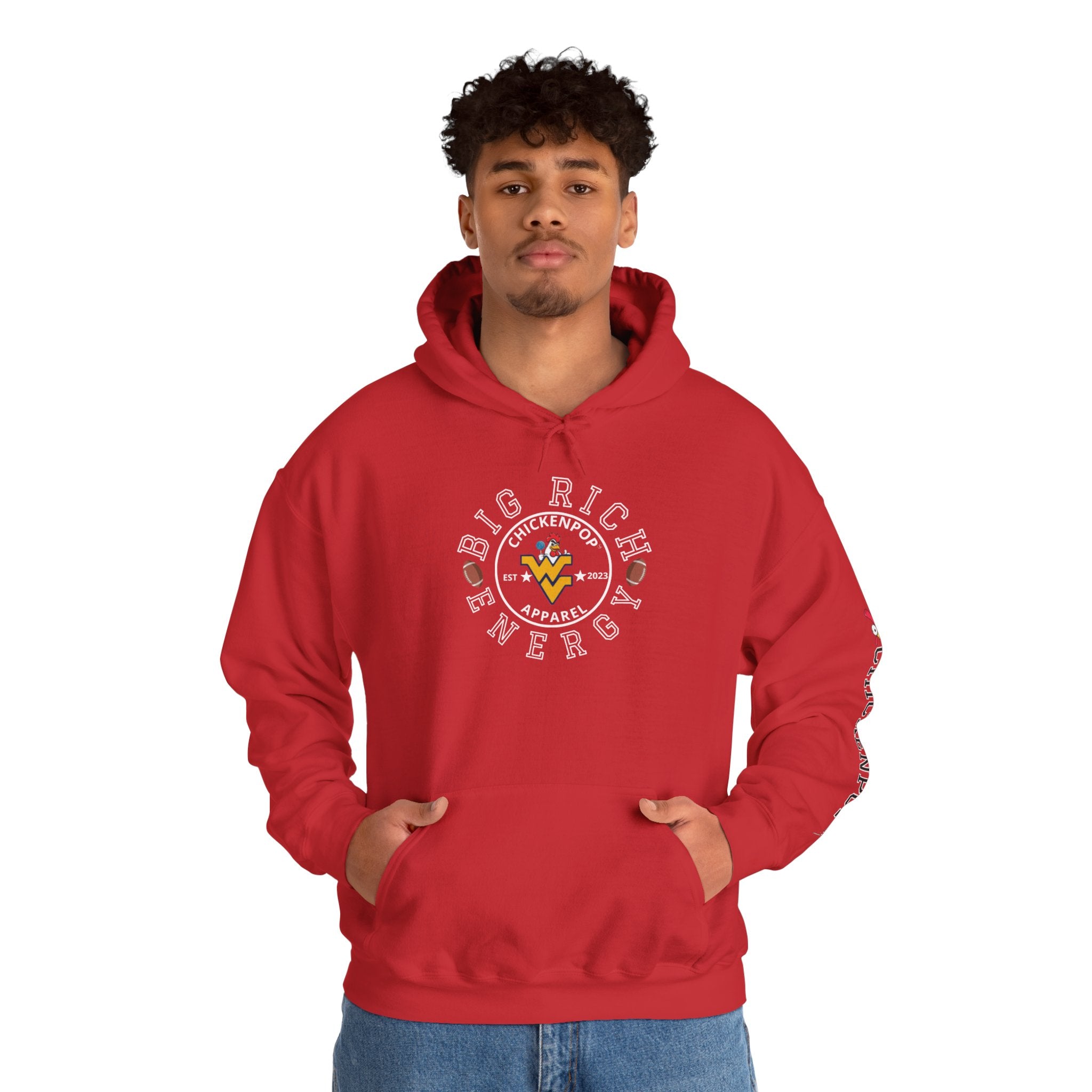 Big Rich Energy WV Logo Unisex Hoodie - ChickenPop Arm Logo Edition