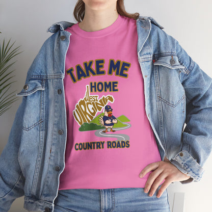 Take Me Home Country Roads WV Coop Daddy Tee – Funny West Virginia Rooster Shirt