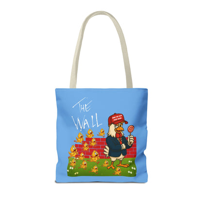 Another Chick Thru The Wall Tote Bag – Funny Political Chicken Graphic | Durable Eco-Friendly Canvas Shopper for Everyday Use