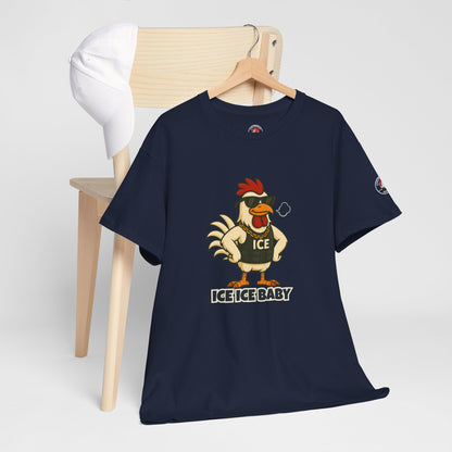 Ice Ice Baby Part 2 Funny Chicken T-Shirt – Cool Rooster Graphic Tee | Unisex Retro Hip-Hop Style