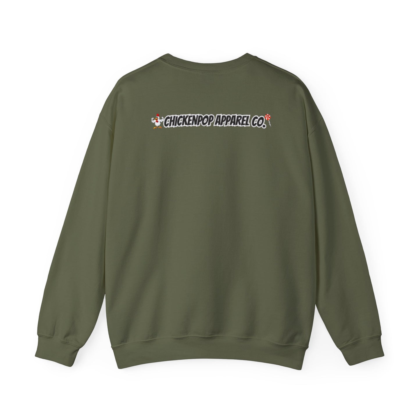 Like A Genius Crewneck Sweatshirt – Funny Political Graphic Pullover | Unisex Heavy Blend with ChickenPop Logo | Ethically Made & Cozy Cold-Weather Humor