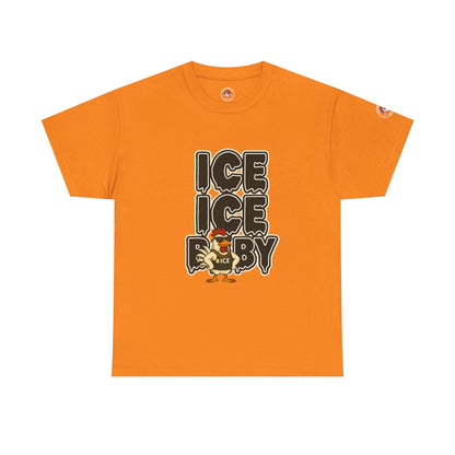 ICE ICE BABY Funny Chicken T-Shirt – Coop Daddy Parody Tee for Music & Poultry Fans