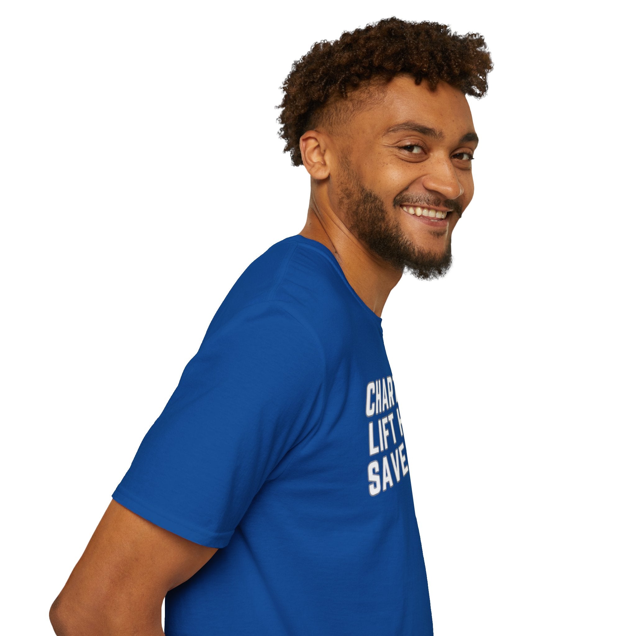 Chart Hard. Lift Heavy. Save Lives. Nurse Tee | Funny Fitness Healthcare Worker Shirt | Gym RN Apparel