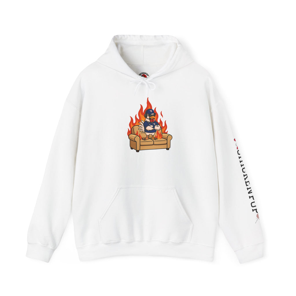 Big Rich Energy Couch Burning Shirt | Funny WVU Mountaineers Football Coach Hoodie | Morgantown Tradition Apparel