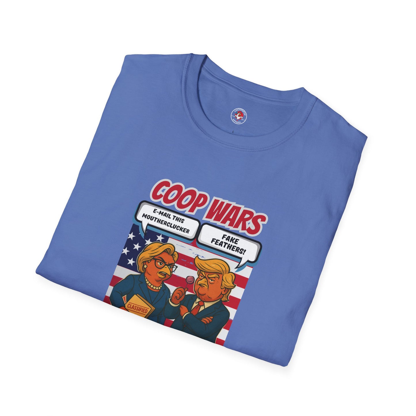 Coop Wars™ Tee – Hilaregg Cluckton vs. Cock-a-Doodle-Don | Political Chicken Fight Shirt