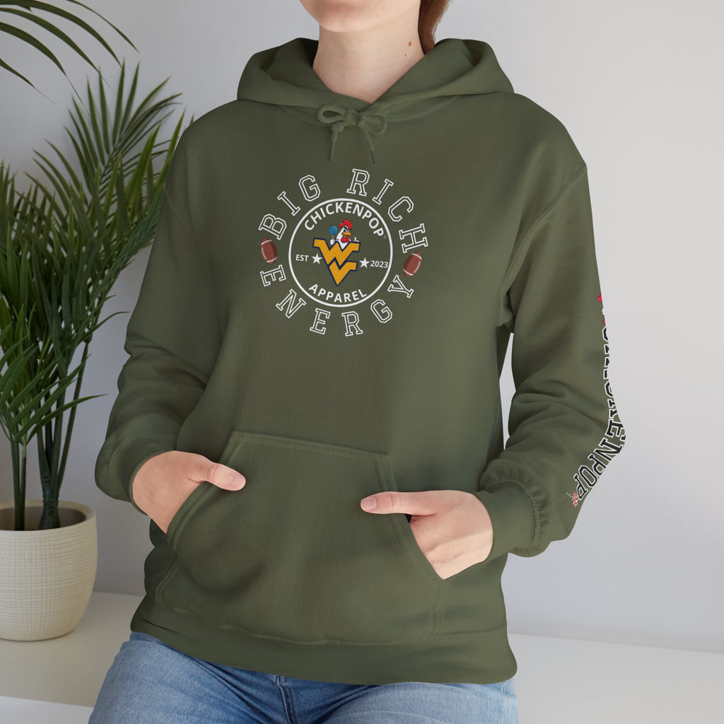 Big Rich Energy WV Logo Unisex Hoodie - ChickenPop Arm Logo Edition