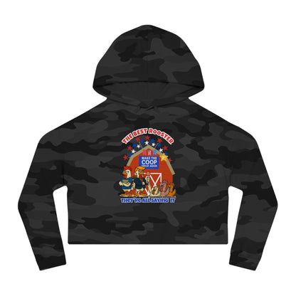 The Best Rooster Cropped Hoodie | Fun Women's Sweatshirt,