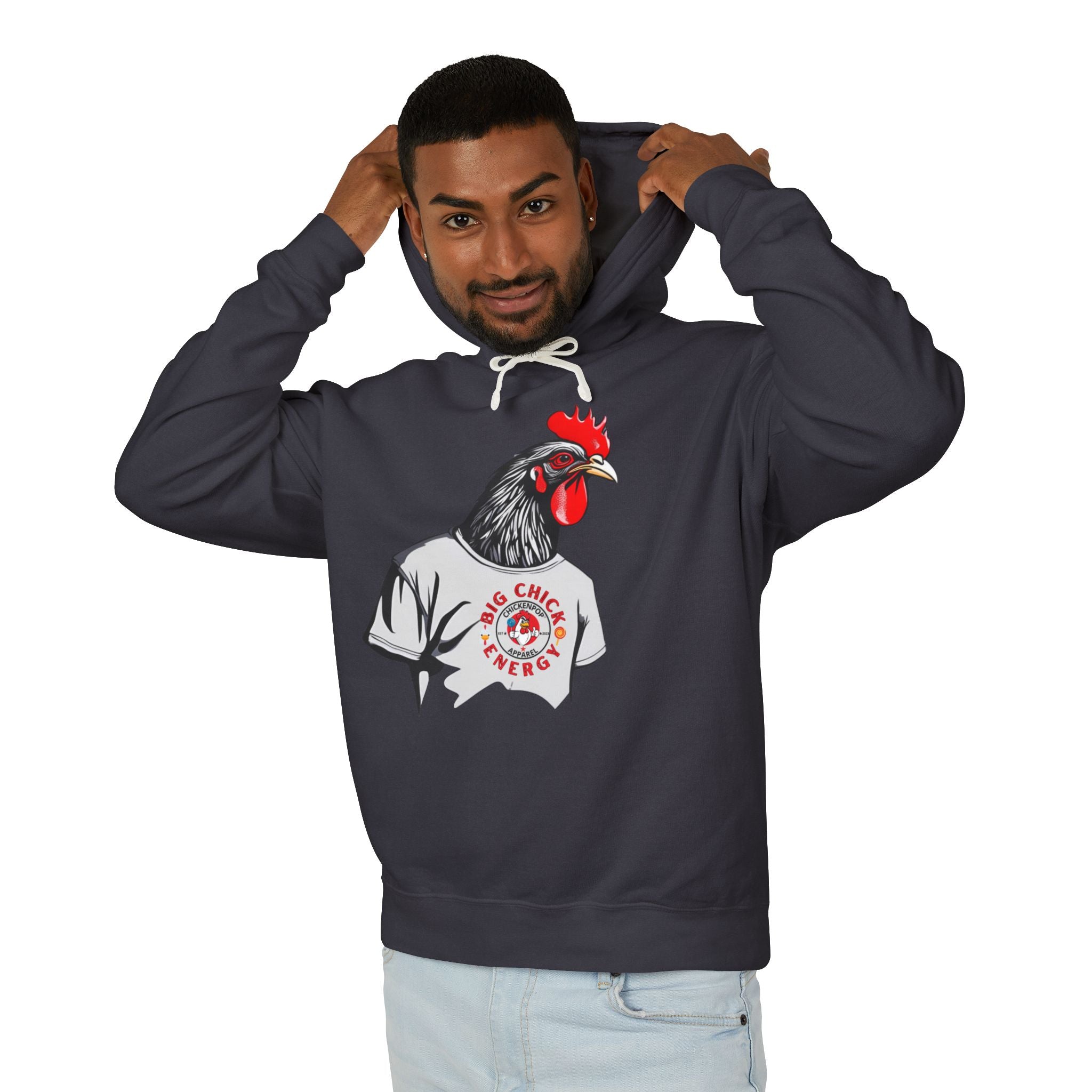 Big Chick Energy GIANT Rooster Hoodie – Bold Chicken Graphic Pullover
