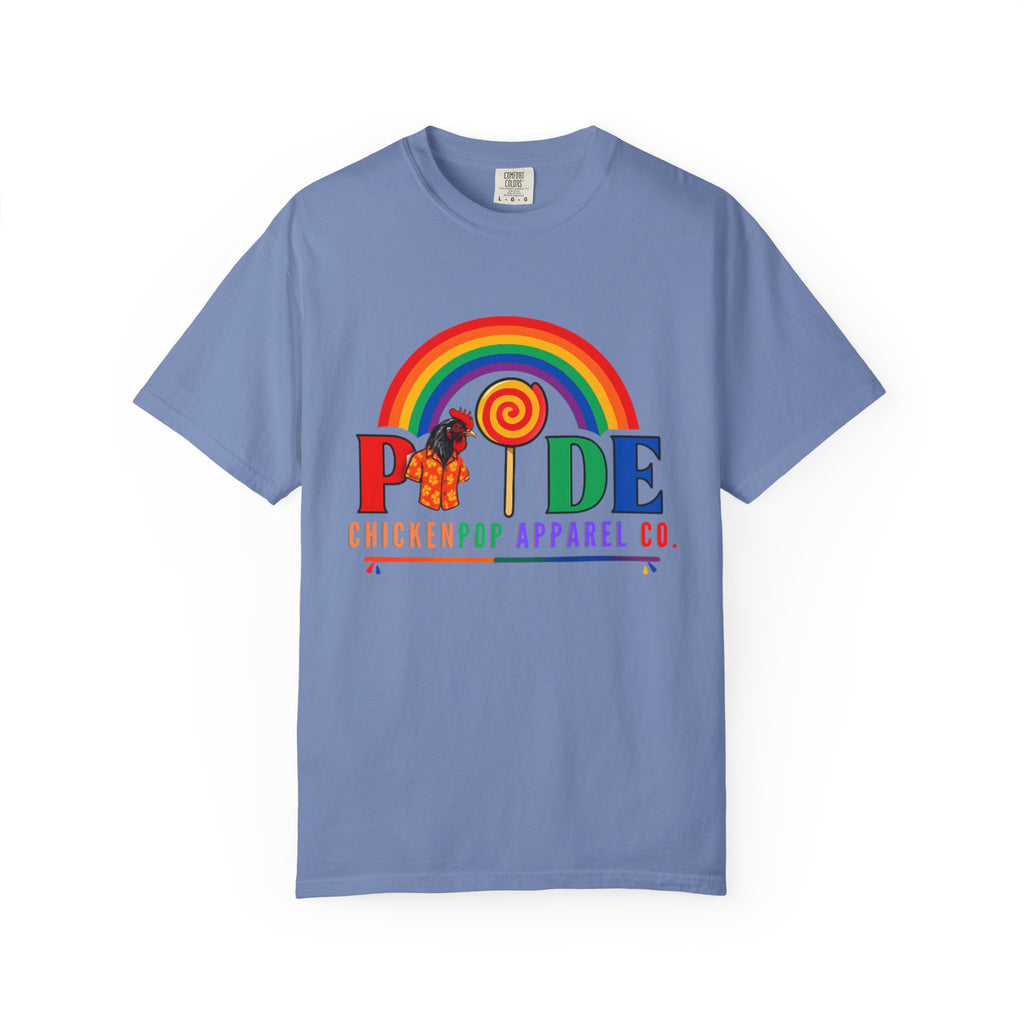 Pride Rainbow Lollipop T-Shirt — "PRIDE" ChickenPop Apparel Co. Graphic Tee