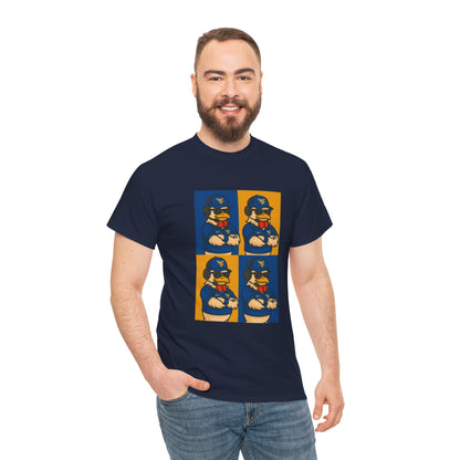 Warhol WVU Coop Daddy T-Shirt – Pop Art Coach Rooster Graphic Tee for Mountaineer Fans FREE SHIPPING