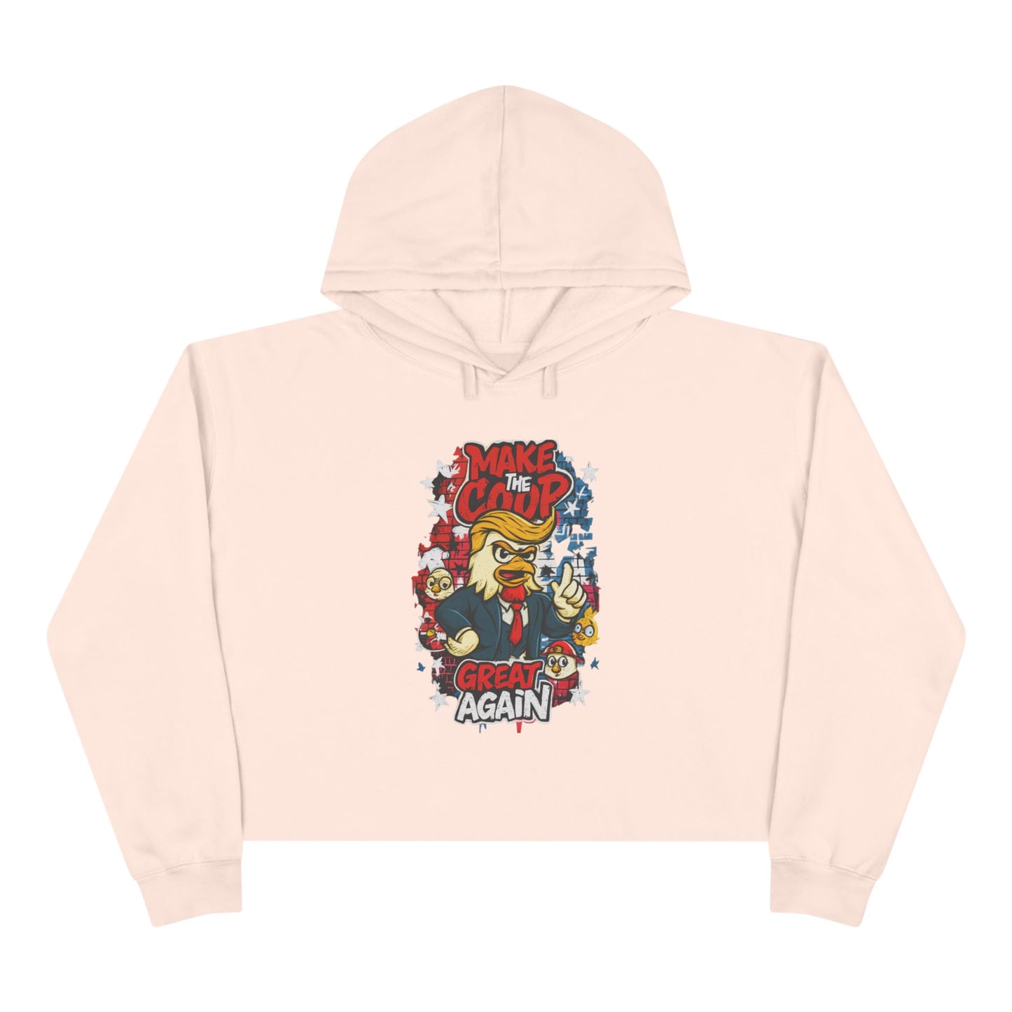 Make the Coop Great Again Cropped Sweatshirt – Cock-a-Doodle-Don Presidential Poultry 🐔🍹