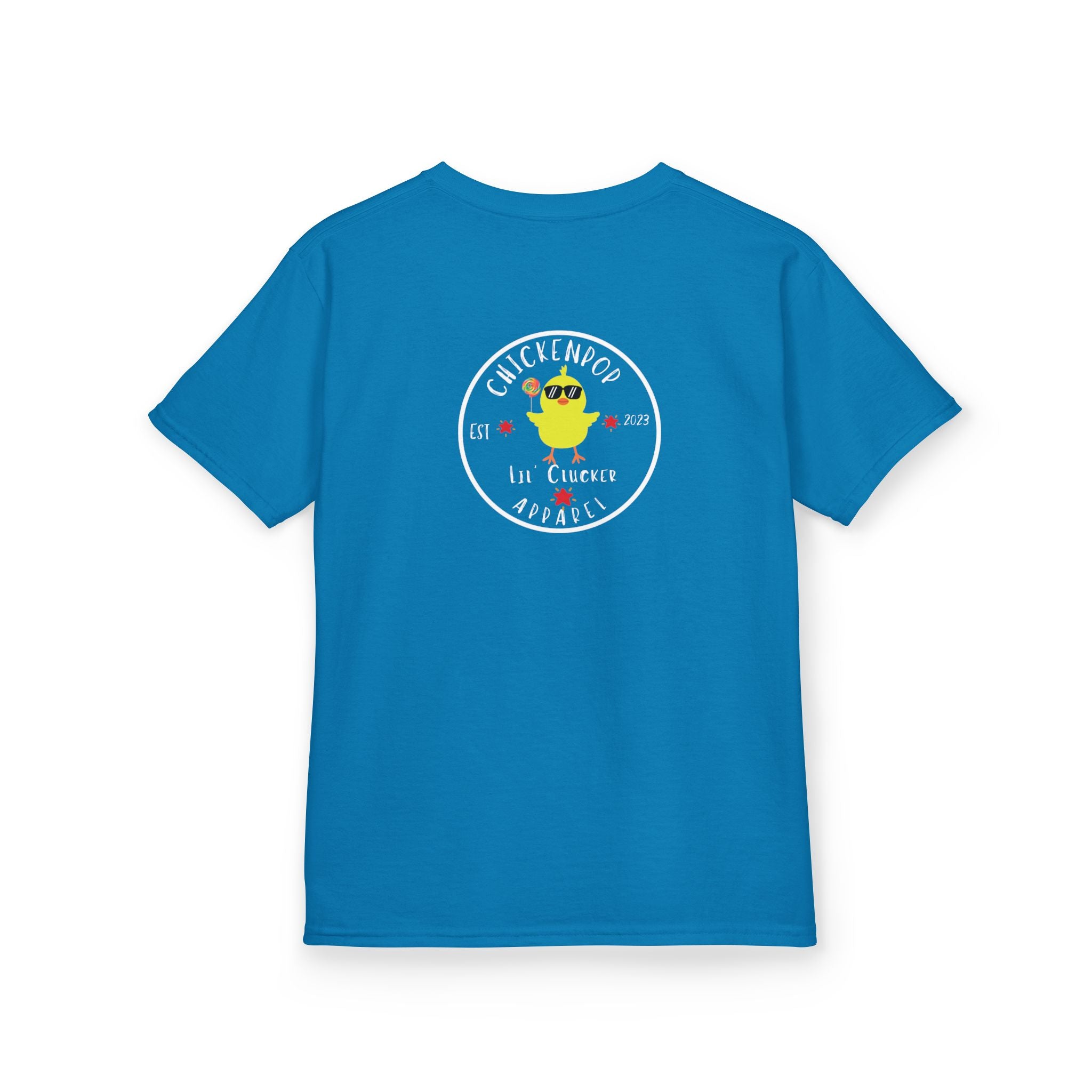 Lil’ Cluckers Original ChickenPop Logo Kids Tee – Fun Kids Graphic T-Shirt | Cute Cartoon Chicken Shirt for Boys & Girls