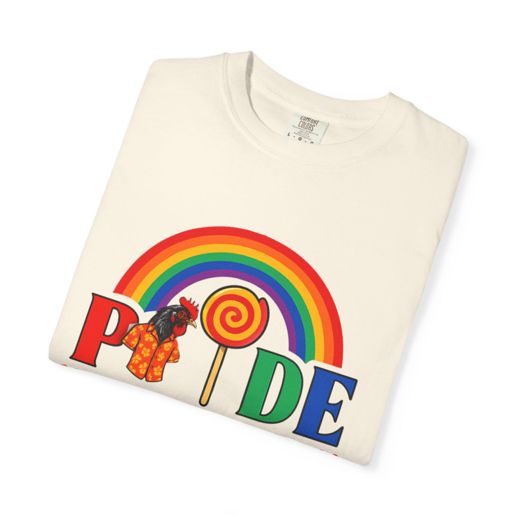 Pride Rainbow Lollipop T-Shirt — "PRIDE" ChickenPop Apparel Co. Graphic Tee