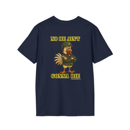 Here Comes the Rooster Music  Graphic Tee with Front & Back Print Unisex Rock T-Shirt