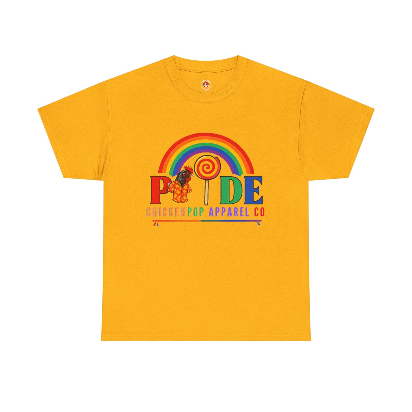 Pride Rainbow Lollipop T-Shirt — "PRIDE" ChickenPop Apparel Co. Graphic Tee