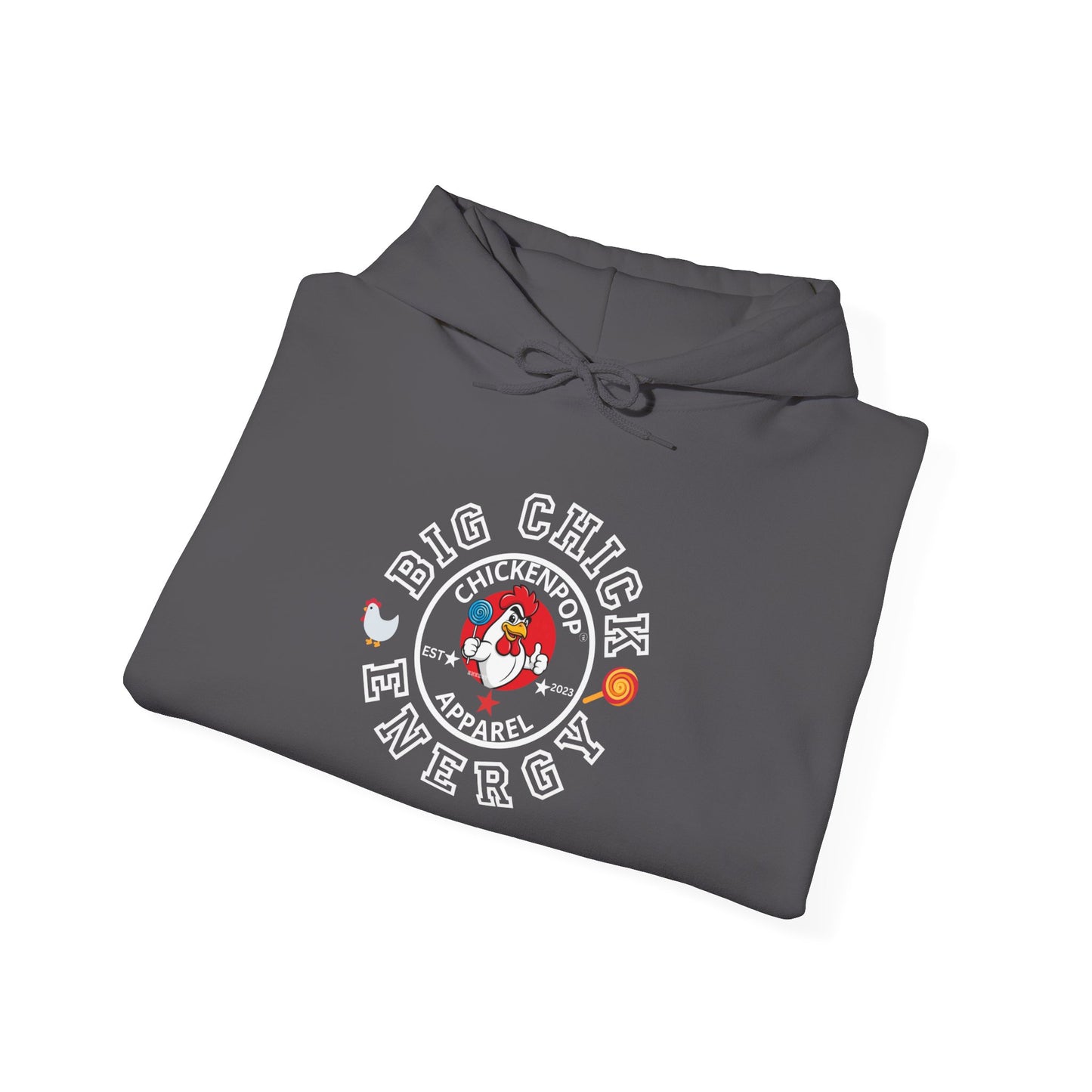 Big Chick Energy Logo Unisex Hoodie - ChickenPop Arm Logo Edition