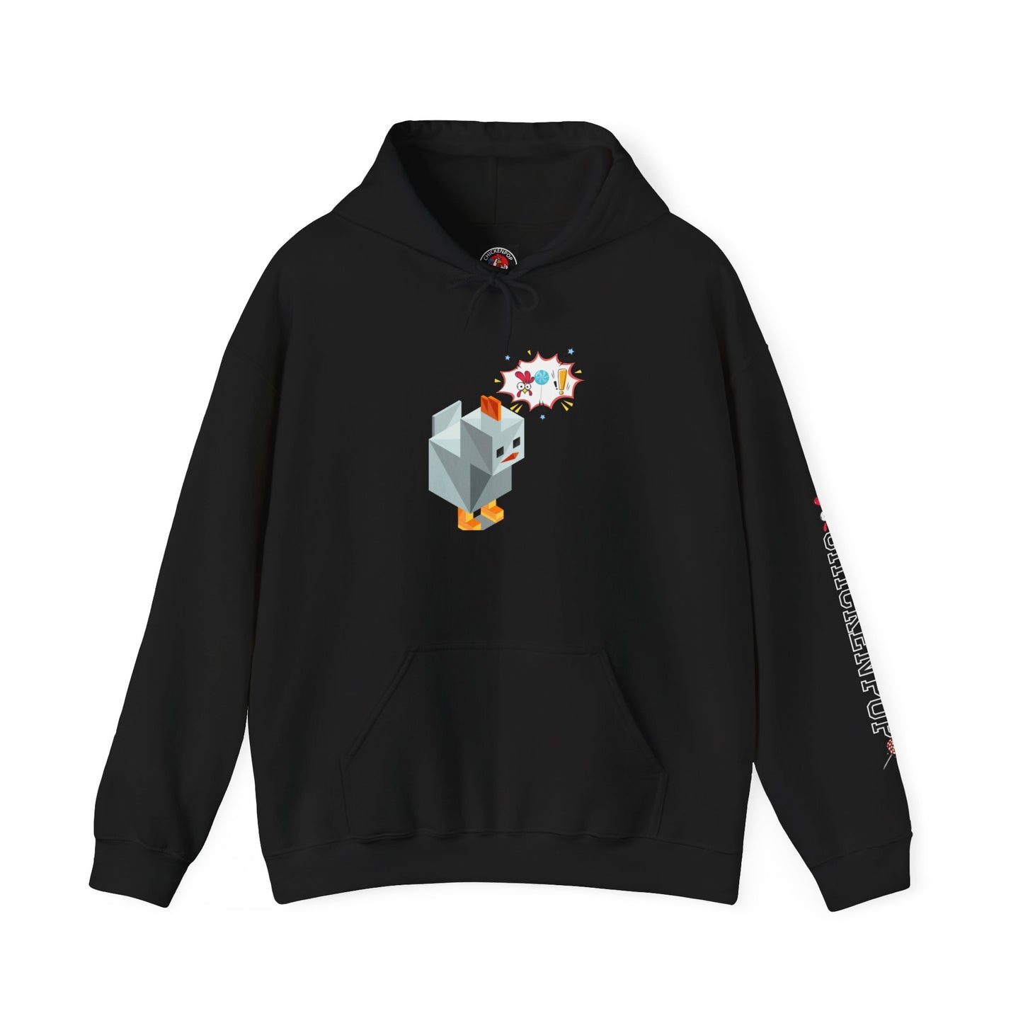 Roblox Chicken Thinks Hoodie UNISEX - ChickenPop Arm Logo Edition