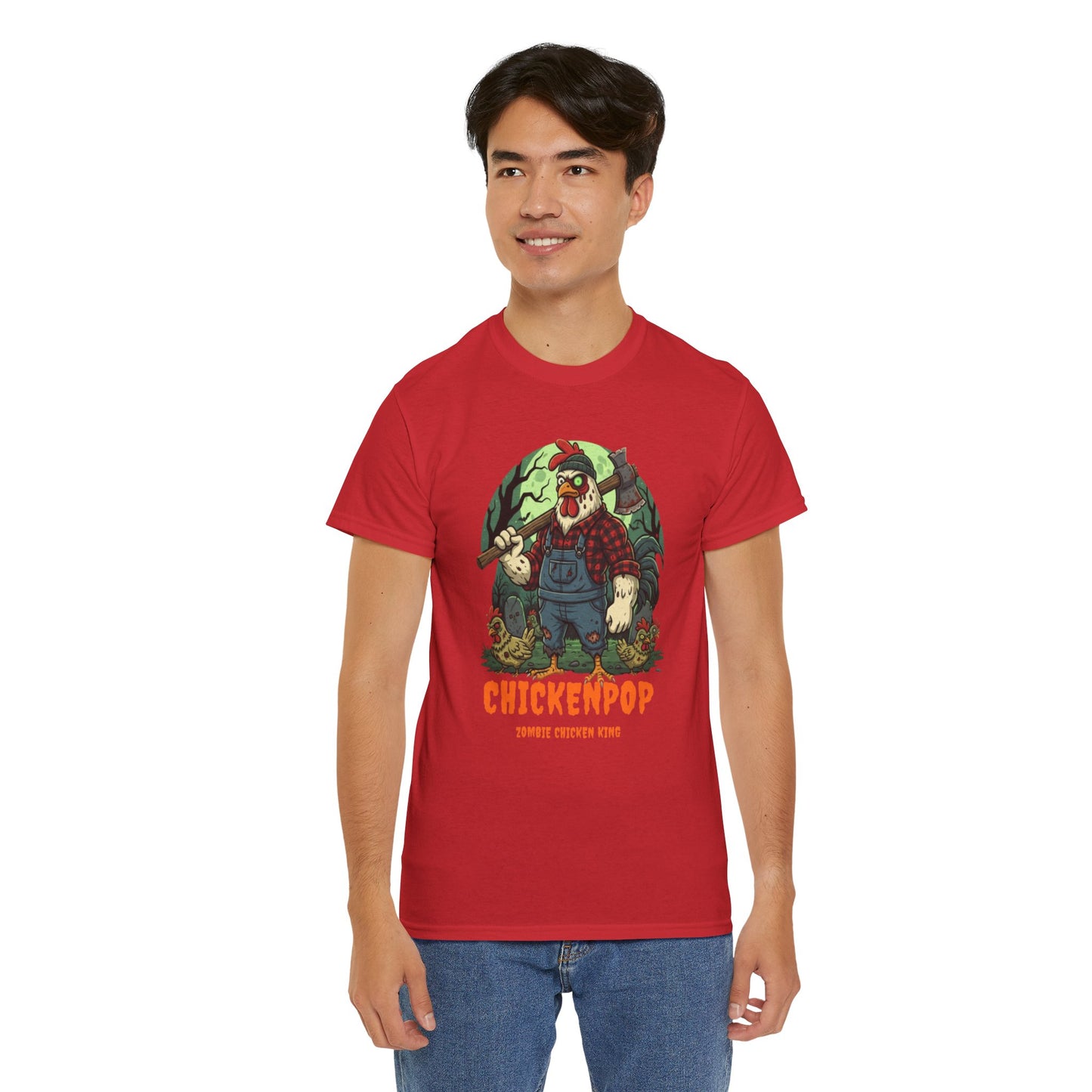 Zombie Chicken King Halloween Shirt – Funny Spooky T-Shirt