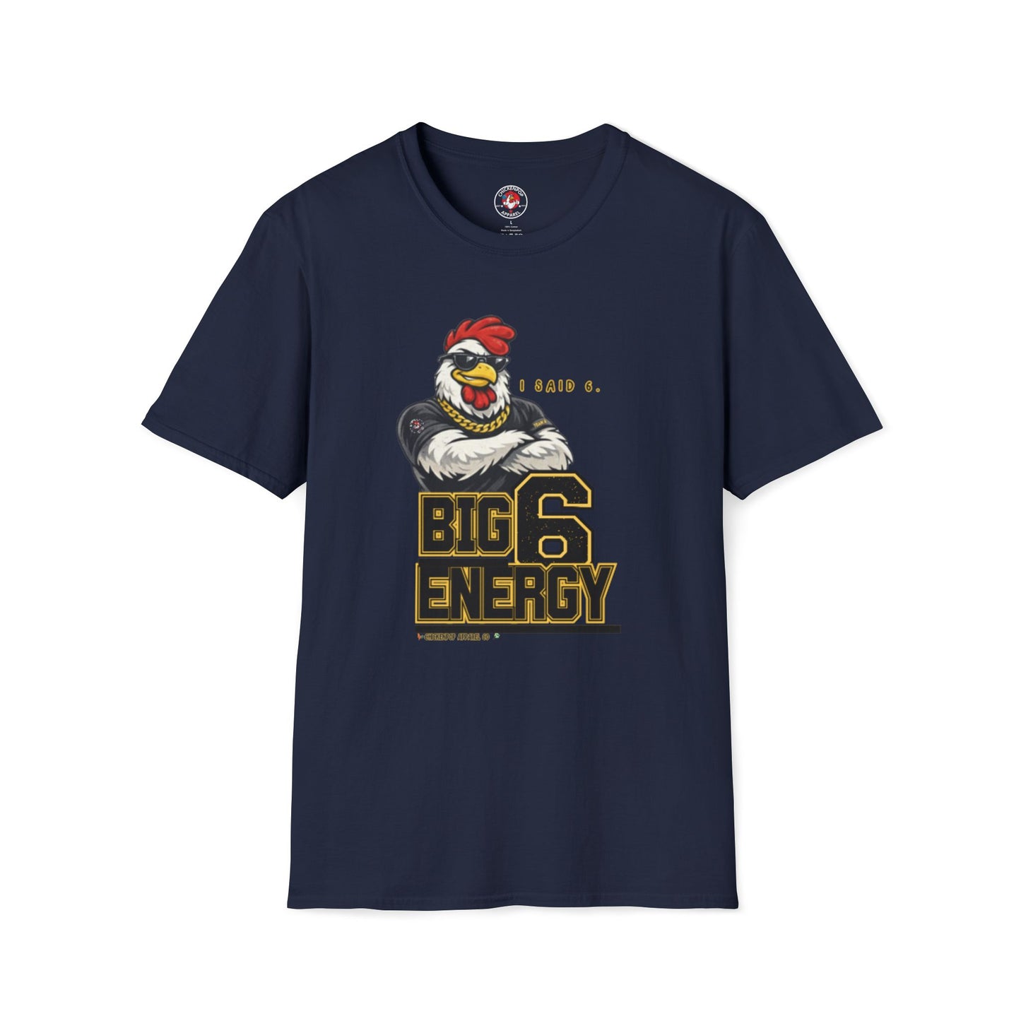 Big 6 Energy Tee – Team 6 | ChickenPop Apparel