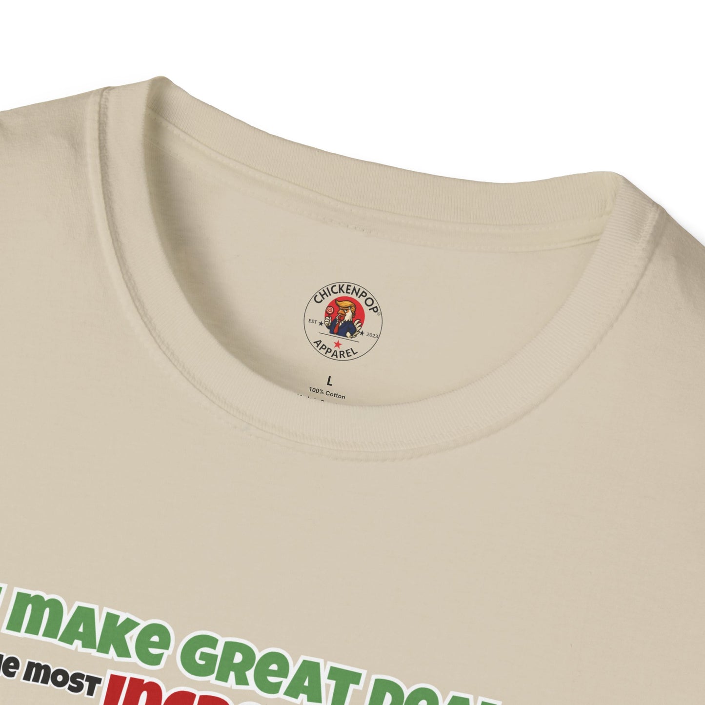 Cock-a-Doodle-Don “Like a Genius” Money Deal Rooster Tee – Funny Political Satire Shirt | ChickenPop Apparel Co.