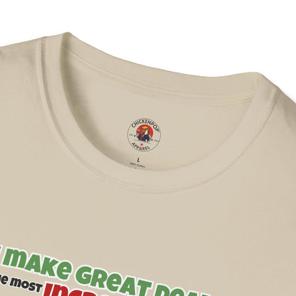 Cock-a-Doodle-Don “Like a Genius” Money Deal Rooster Tee – Funny Political Satire Shirt | ChickenPop Apparel Co.