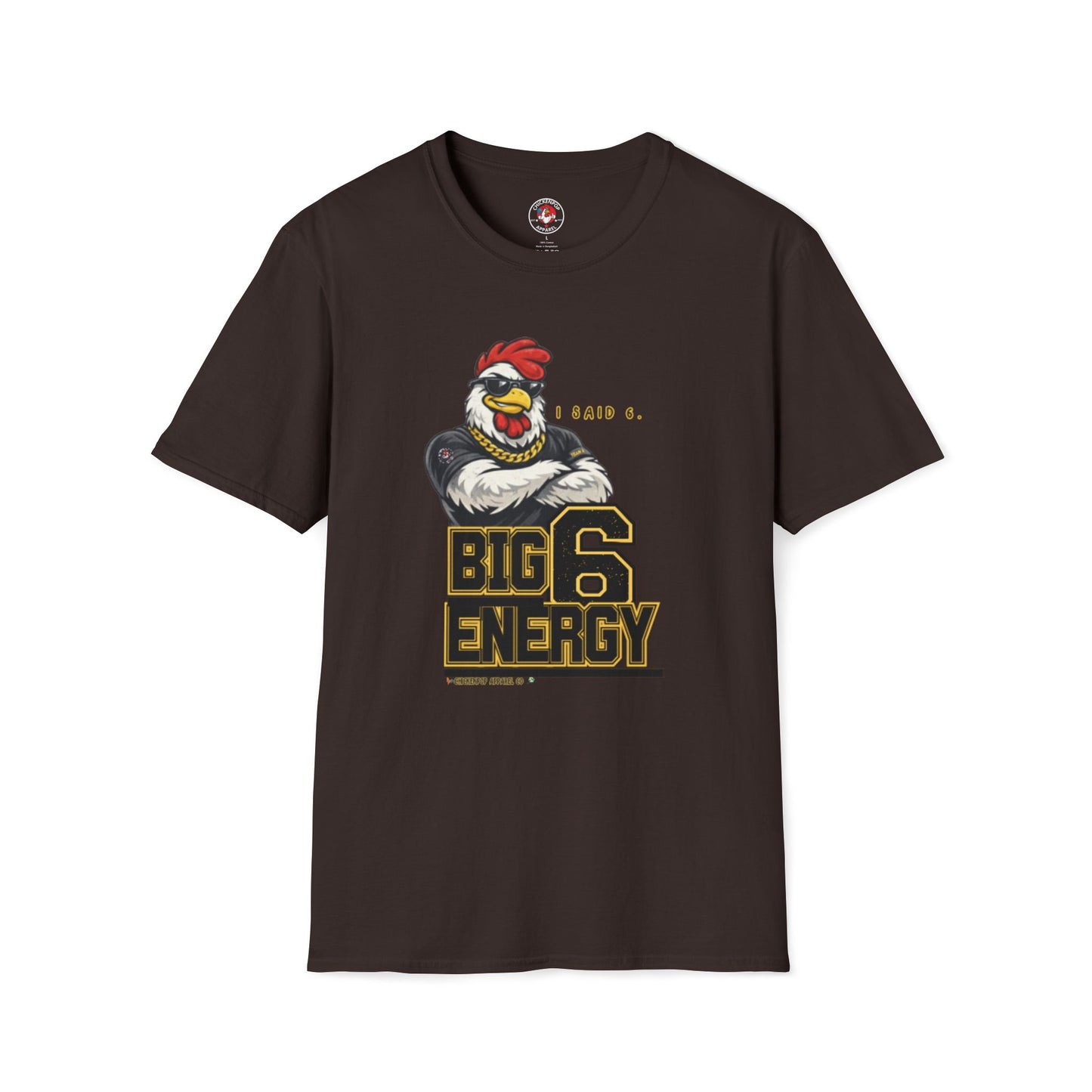 Big 6 Energy Tee – Team 6 | ChickenPop Apparel