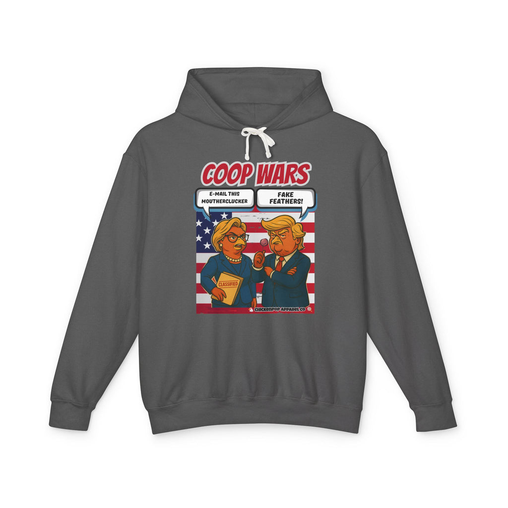 Coop Wars Hoodie – Funny Political Graphic Pullover | Unisex Relaxed Fit | Ethically Made & OEKO-TEX Certified Streetwear