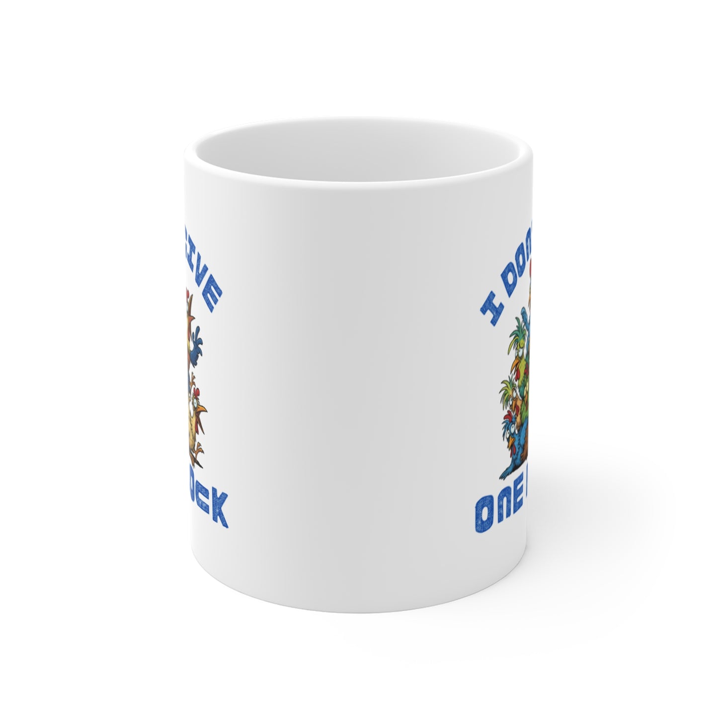 I Don’t Give One Flock Mug – Funny Sarcastic Chicken Coffee Mug | ChickenPop Apparel 11oz Ceramic Cup