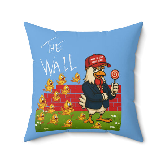 Another Chick Thru The Wall Throw Pillow – Bold Political Chicken Graphic Cushion | Soft & Sassy Accent Pillow for Couch, Bed, or Chair
