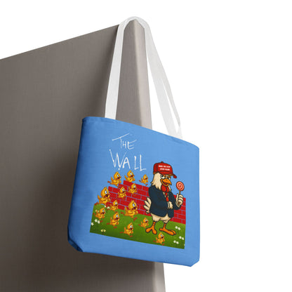 Another Chick Thru The Wall Tote Bag – Funny Political Chicken Graphic | Durable Eco-Friendly Canvas Shopper for Everyday Use