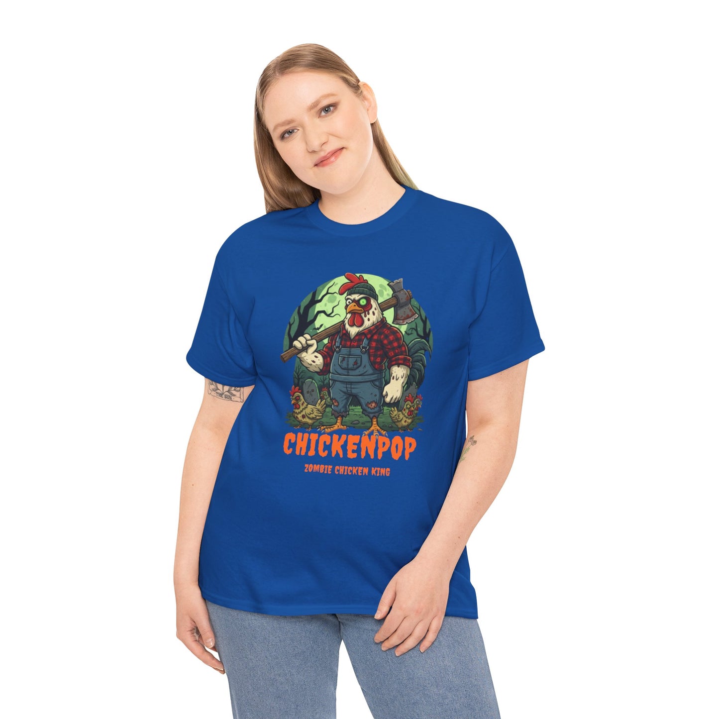 Zombie Chicken King Halloween Shirt – Funny Spooky T-Shirt