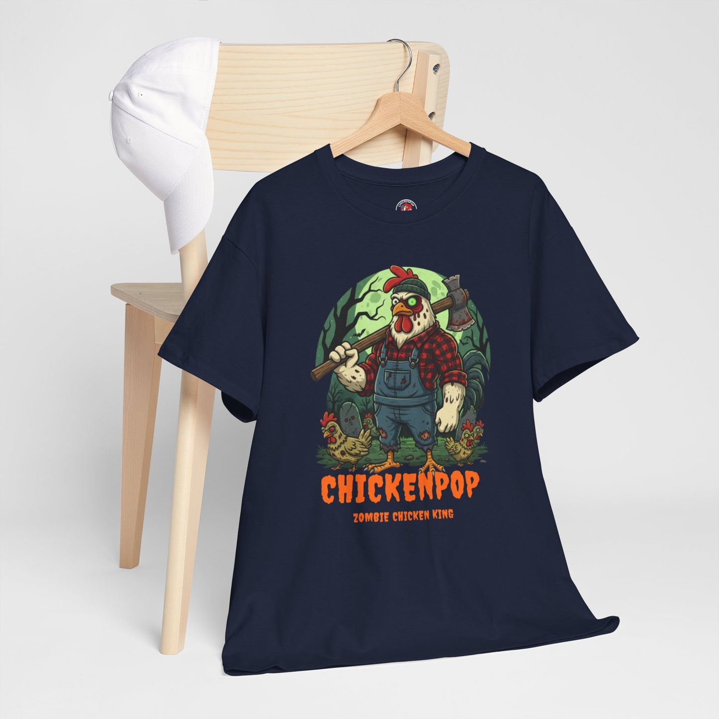 Zombie Chicken King Halloween Shirt – Funny Spooky T-Shirt