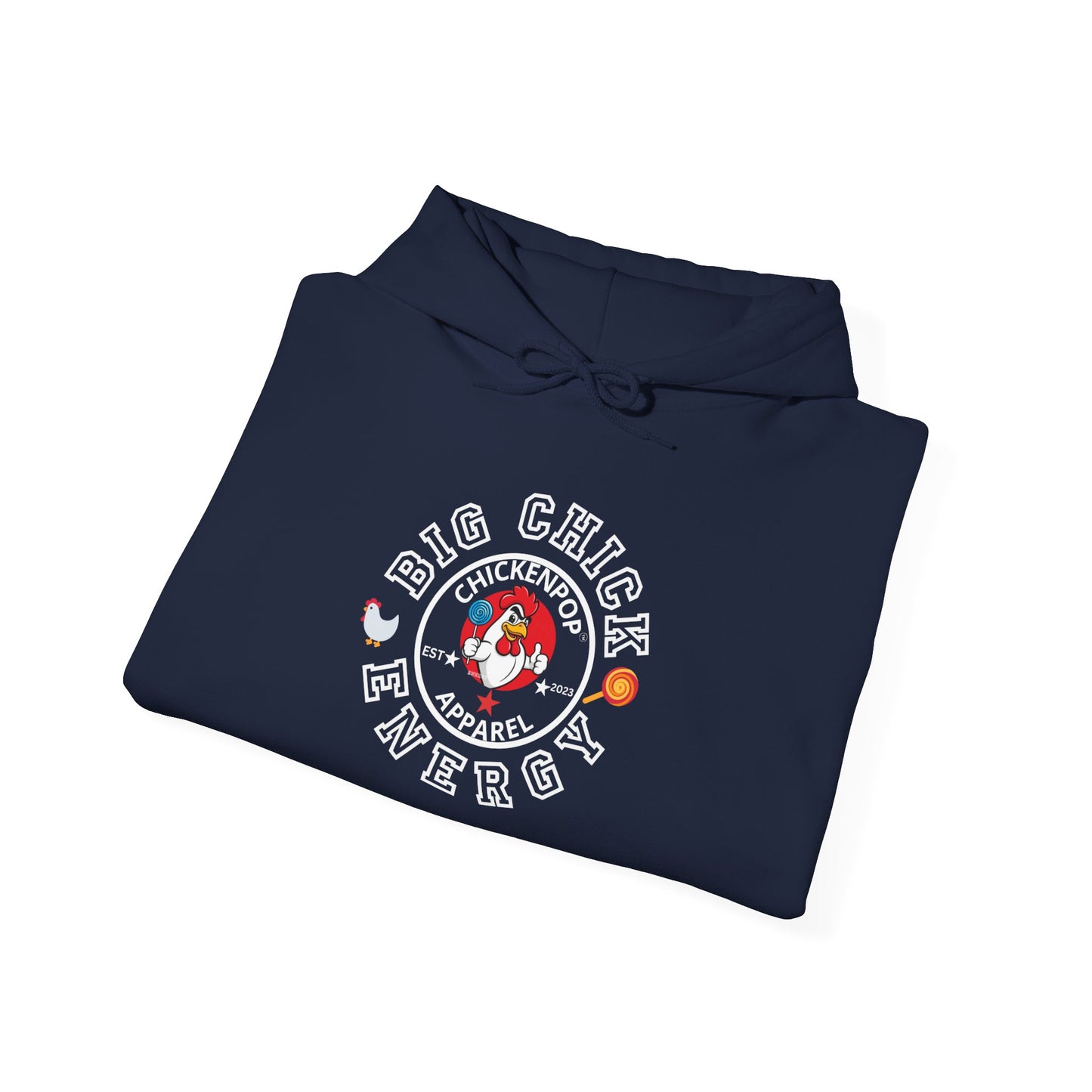 Big Chick Energy Logo Unisex Hoodie - ChickenPop Arm Logo Edition