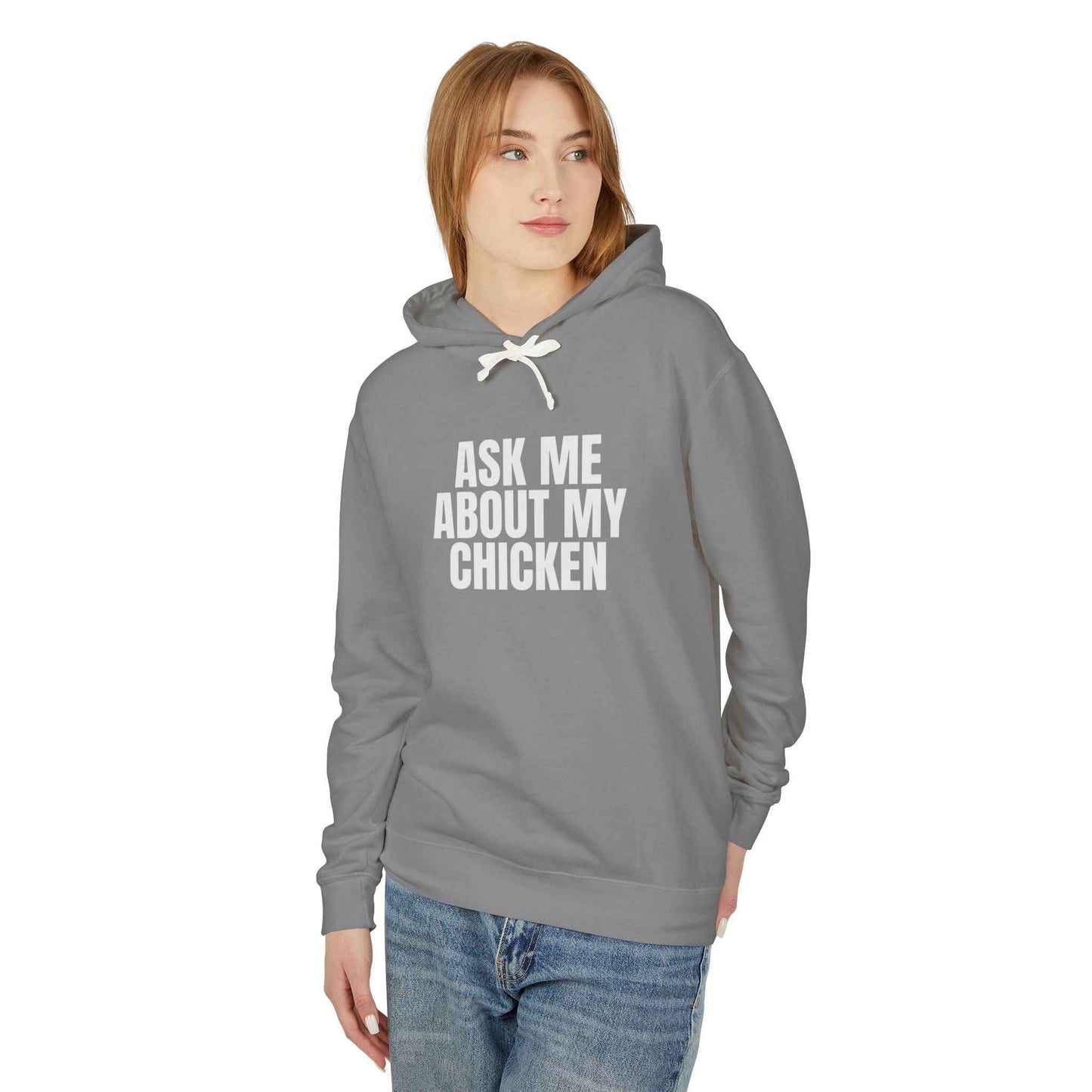 Ask Me About My Chicken Hoodie | Funny Chicken Lover Graphic Hoodie | Unisex Farm Humor Shirt