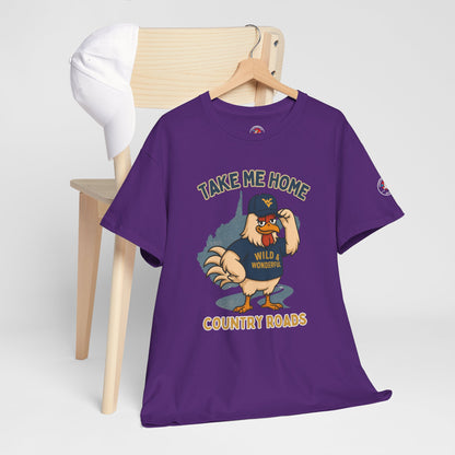 Take Me Home Country Roads WV Coop Daddy Tee – Funny West Virginia Rooster Shirt
