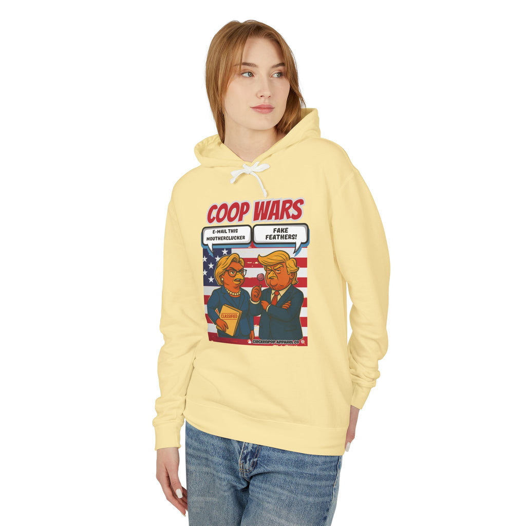 Coop Wars Hoodie – Funny Political Graphic Pullover | Unisex Relaxed Fit | Ethically Made & OEKO-TEX Certified Streetwear