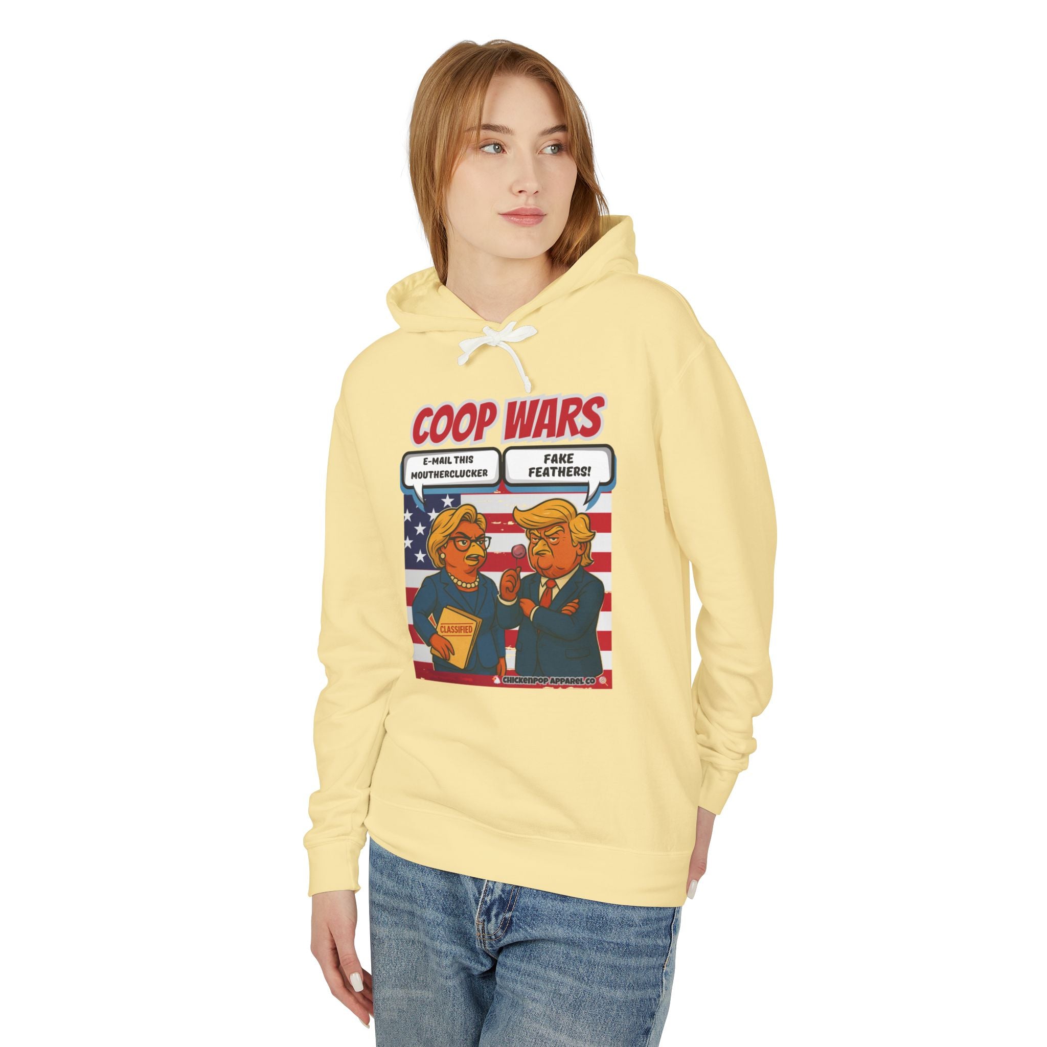 Coop Wars Hoodie – Funny Political Graphic Pullover | Unisex Relaxed Fit | Ethically Made & OEKO-TEX Certified Streetwear