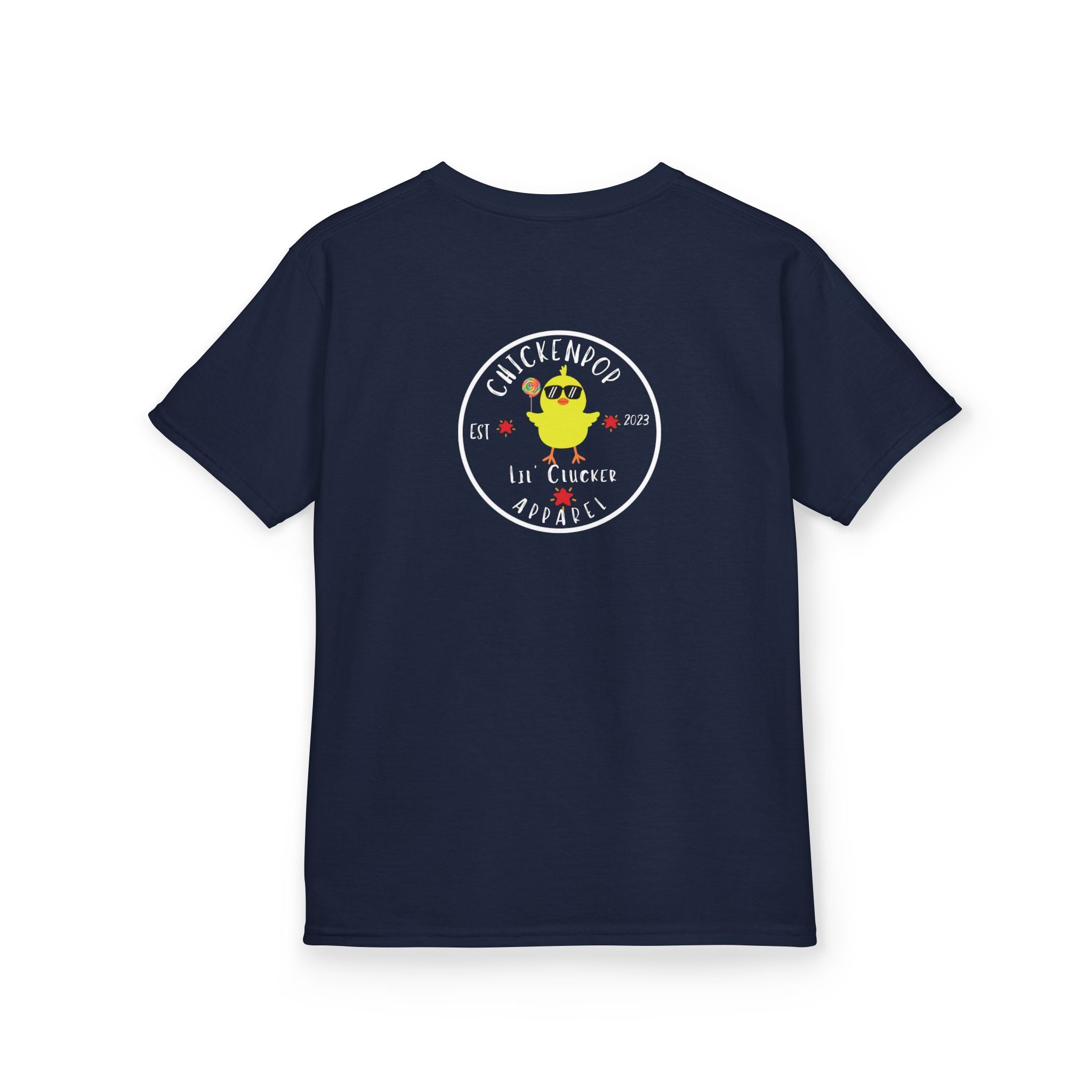 Lil’ Cluckers Original ChickenPop Logo Kids Tee – Fun Kids Graphic T-Shirt | Cute Cartoon Chicken Shirt for Boys & Girls