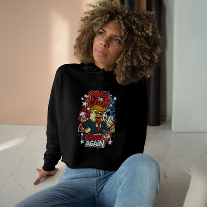 Make the Coop Great Again Cropped Sweatshirt – Cock-a-Doodle-Don Presidential Poultry 🐔🍹